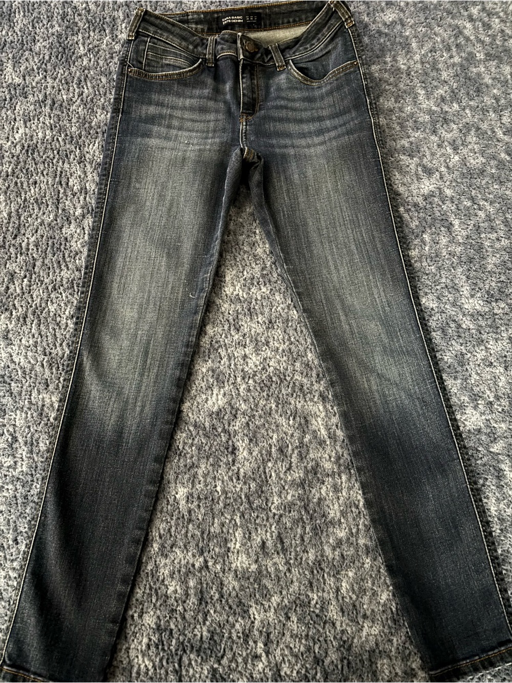 Zara Skinny Jeans in Washed Dark Blue